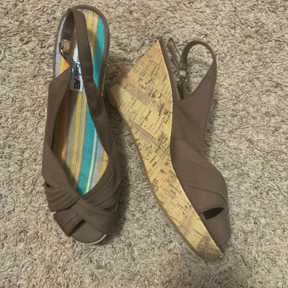 american eagle platform wedges